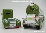 Item #60-1995 Loewen Farms Olive Green Metallic White Stripe Black Outline Tri-Axle Peterbilt 389 63-inch Mid Roof Sleeper with Tri-Axle Mississippi LP Tanker Trailer - 1/64 Scale – DCP by First Gear