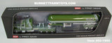 Item #60-1995 Loewen Farms Olive Green Metallic White Stripe Black Outline Tri-Axle Peterbilt 389 63-inch Mid Roof Sleeper with Tri-Axle Mississippi LP Tanker Trailer - 1/64 Scale – DCP by First Gear