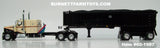 Item #60-1997 Cream Black Orange Outline Kenworth W900L 60-inch Flattop Sleeper with All Black Spread Axle MAC Frameless Coal End Dump Trailer - 1/64 Scale – DCP by First Gear