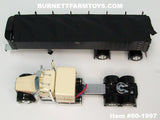 Item #60-1997 Cream Black Orange Outline Kenworth W900L 60-inch Flattop Sleeper with All Black Spread Axle MAC Frameless Coal End Dump Trailer - 1/64 Scale – DCP by First Gear