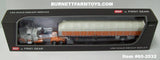 Item #60-2032 White Orange Peterbilt 379 36-inch Flattop Sleeper with Orange Sided Cream Tarp Orange Frame Spread Axle Wilson Roadbrute 53-foot Flatbed Covered Wagon Trailer - 1/64 Scale – DCP by First Gear