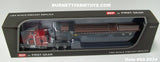 Item #60-2034 Red Black Fender Kenworth W900L 72-inch AeroCab Flattop Sleeper with Black Tandem Axle Landoll 440 Series Traveling Slide Axle Flatbed Trailer - 1/64 Scale – DCP by First Gear