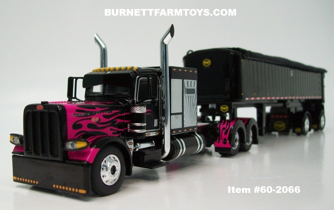 Item #60-2066 Black Pink Flame Peterbilt 389 60-inch Chrome