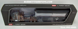 Item #60-2099 Brown Metallic Burgundy Stripe Red Outline Kenworth W900L 72-inch AeroCab Sleeper with Chrome Sided Black Tarp Black Frame Spread Axle MAC Coal Dump Trailer - 1/64 Scale – DCP by First Gear