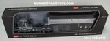 Item #60-2111 Black White Peterbilt 389 48-inch Flattop Sleeper with Chrome Sided Black Tarp Black Frame Tri-Axle MAC Coal Dump Trailer - 1/64 Scale – DCP by First Gear