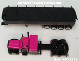 Item #60-2115 Pink Black Peterbilt 389 48-inch Flattop Sleeper with All Black Quad Axle MAC Coal Dump Trailer - 1/64 Scale – DCP by First Gear