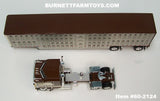 Item #60-2124 Brown Cream Gold Outline Kenworth K100 COE Aerodyne Sleeper with Silver Sided Brown Trim Spread Axle Wilson Silver Star Livestock Trailer - 1/64 Scale – DCP by First Gear