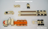 Item #60-2130 Beige Orange Brown Tri-Axle Peterbilt 389 36-inch Flattop Sleeper with Beige Tri-Axle Heavy Haul Fontaine Magnitude Lowboy Trailer with Jeep and Stinger - 1/64 Scale – DCP by First Gear