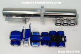 Item #60-2165 Finnesgard Trucking Blue Orange Tri-Axle Peterbilt 389 Day Cab with Polished Tri-Axle Walker Food Grade Sanitary Tanker Trailer - 1/64 Scale – DCP by First Gear