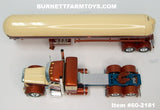 Item #60-2281 Tan Burnt Orange Blue Peterbilt 389 36-inch Flattop Sleeper with matching Tandem Axle Mississippi LPG Propane Tanker Trailer - 1/64 Scale – DCP by First Gear