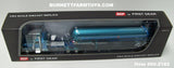 Item #60-2182 Aqua Metallic Blue Silver Outline Peterbilt 389 36-inch Flattop Sleeper with matching Tandem Axle Mississippi LPG Propane Tanker Trailer - 1/64 Scale – DCP by First Gear