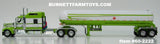 Item #60-2222 Lime White Kenworth W900L 86-inch Studio Sleeper with matching Tandem Axle Mississippi LPG Propane Tanker Trailer - 1/64 Scale - DCP by First Gear