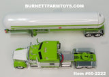 Item #60-2222 Lime White Kenworth W900L 86-inch Studio Sleeper with matching Tandem Axle Mississippi LPG Propane Tanker Trailer - 1/64 Scale - DCP by First Gear