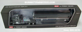 Item #60-2236 Black GMC General 34-foot Flattop Sleeper with Black Sided Black Tarp Silver Frame Tandem Axle Wilson 43-foot Pacesetter Hopper Bottom Grain Trailer - 1/64 Scale – DCP by First Gear