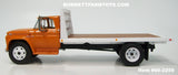 Item #60-2259 Omaha Orange White 1963 GMC 4000 Single Axle Flatbed Truck - 1/64 Scale – DCP by First Gear