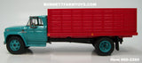 Item #60-2260 Turquoise 1963 GMC 4000 Single Axle Grain Truck with Red Bed - Bed Tilts with Hoist - 1/64 Scale – DCP by First Gear