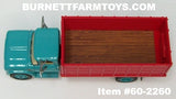 Item #60-2260 Turquoise 1963 GMC 4000 Single Axle Grain Truck with Red Bed - Bed Tilts with Hoist - 1/64 Scale – DCP by First Gear