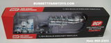 Item #60-2353 White Blue Aqua Kenworth W900L 60-inch Aerodyne Sleeper with Chrome Black Bands Tandem Axle Polar Deep Drop Tanker Trailer - 1/64 Scale – DCP by First Gear