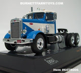 Item #64TR006 Blue White 1955 Peterbilt 281 Day Cab - 1/64 Scale - ixo Models