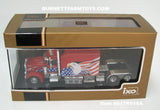 Item #64TR016A Red with American Flag and Eagle 2002 Peterbilt 379 Custom Sleeper - 1/64 Scale – ixo Models