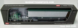 Item #68-2255 Nelson Green White Stripe Gold Outline Peterbilt 379 63-inch Flattop Sleeper with Chrome Sided Green Trim Spread Axle Utility 53-foot Carrier Refrigerated Trailer - 1/64 Scale – DCP by First Gear