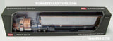 Item #68-2256 Peach Blue Peterbilt 379 63-inch Flattop Sleeper with Chrome Sided Peach Trim Blue Frame Spread Axle Utility 53-foot Carrier Refrigerated Trailer - 1/64 Scale – DCP by First Gear