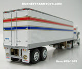 Item #69-1605 VIT 200 Bicentennial Edition White Gold Red and Blue Stripe Kenworth W900A Aerodyne Sleeper with Tandem Axle 40-foot Vintage Dry Goods Van Trailer - 1/64 Scale - DCP by First Gear