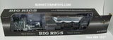 Item #69-1617 Kuhnle Bros Green Black Stripe Gold Outline Kenworth K100 COE Aerodyne Sleeper with Chrome Green Frame Tandem Axle Heil 3-bay Pneumatic Tanker Trailer - Big Rigs #11 - 1/64 Scale - DCP by First Gear