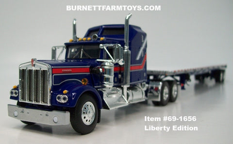 NUOVO DCP 1/64 STRISCIA BLU E BIANCA KENWORTH W900L 72" CON - Foto 5