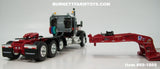 Item #69-1869 Mammoet Black Red White Tri-Axle Kenworth W990 Day Cab with Red Tri-Axle Fontaine Magnitude Lowboy Trailer with Flip Axle - 1/64 Scale – DCP by First Gear