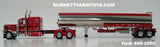 Item #69-2000 Wayne Transports "Ole Red" Red Black Peterbilt 389 63-inch Flattop Sleeper with Polished Red Trim Tandem Axle Heil Fuel Tanker Trailer - 1/64 Scale – DCP by First Gear - Big Rigs Series II