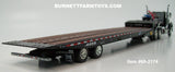 Item #69-2174 Capello Heavy Haul Transport Black Red Blue Ford LTL 9000 Day Cab with Black Tandem Axle Landoll 440B-50CA Traveling Slide Axle Flatbed Trailer - Legacy Series #3 - 1/64 Scale – DCP by First Gear
