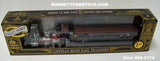 Item #69-2174 Capello Heavy Haul Transport Black Red Blue Ford LTL 9000 Day Cab with Black Tandem Axle Landoll 440B-50CA Traveling Slide Axle Flatbed Trailer - Legacy Series #3 - 1/64 Scale – DCP by First Gear