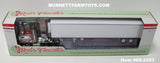 Item #69-2253 Jim Skrinar Enterprises Burgundy White Kenworth K100 COE Flattop Sleeper with White Burgundy Silver Trim Tandem Axle Utility 53-foot Thermo King Refrigerated Trailer - Red's Favorites - 1/64 Scale – DCP by First Gear