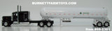 Item #69-2301 Ag Dynasty Black Peterbilt 389 63-inch Flattop Sleeper with White Tandem Axle Mississippi LP Anhydrous Ammonia Tanker Trailer - 1/64 Scale – DCP by First Gear