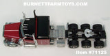 Item #71125 Legendary Red Black Tri-Axle Peterbilt 589 58-foot Flattop Sleeper - Hood Opens and Doors Open - 1/64 Scale – Diecast Masters