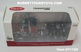 Item #71125 Legendary Red Black Tri-Axle Peterbilt 589 58-foot Flattop Sleeper - Hood Opens and Doors Open - 1/64 Scale – Diecast Masters
