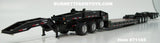 Item #71165 Black Tri-Axle Trail King Detachable Gooseneck Lowboy Trailer with Tri-Axle Jeep and Tri-Axle Booster - 1/64 Scale – Diecast Masters