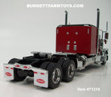 Item #71218 Legendary Red Black Tandem Axle Peterbilt 589 58-inch Flattop Sleeper - Hood Opens and Doors Open - 1/64 Scale – Diecast Masters