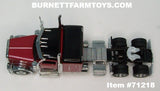 Item #71218 Legendary Red Black Tandem Axle Peterbilt 589 58-inch Flattop Sleeper - Hood Opens and Doors Open - 1/64 Scale – Diecast Masters