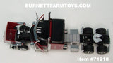 Item #71218 Legendary Red Black Tandem Axle Peterbilt 589 58-inch Flattop Sleeper - Hood Opens and Doors Open - 1/64 Scale – Diecast Masters