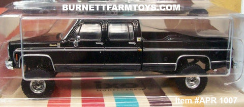 Item #APR 1007 Black 1977 Chevrolet Silverado K30 Lifted Pickup Truck - 1/64 Scale – ixo Models