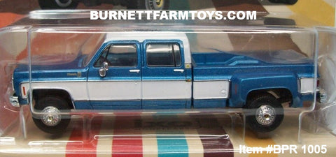 Item #BPR 1005 Blue Metallic White 1977 Chevrolet Silverado C30 Crew Cab Dually Pickup Truck - 1/64 Scale – ixo Models
