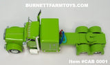 Item #CAB 0001 Lime Green Peterbilt 389 63-inch Flattop Sleeper - 1/64 Scale – DCP by First Gear