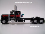 Item #CAB 0708 Black Red Peterbilt 379 36-inch Flattop Sleeper - 1/64 Scale – DCP by First Gear