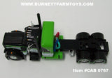 Item #CAB 0767 Black Lime Green White Peterbilt 36-inch Flattop Sleeper - 1/64 Scale – DCP by First Gear