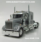 Item #CAB 1138 Silver Gray Kenworth W900L 72-inch AeroCab - 1/64 Scale – DCP by First Gear