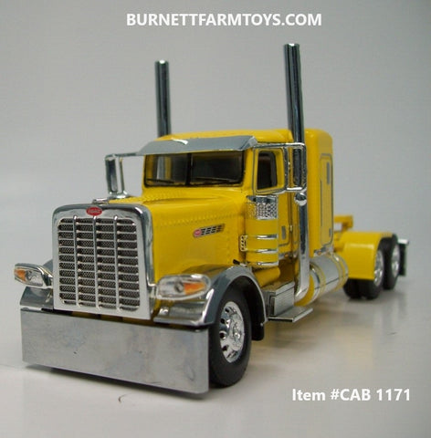 Item #CAB 1171 Yellow Peterbilt 389 Pride-N-Class 36-inch Flattop Sleeper - 1/64 Scale - DCP by First Gear