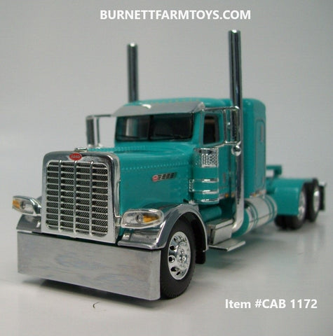 Item #CAB 1172 Teal Peterbilt 389 Pride-N-Class 36-inch Flattop Sleeper - 1/64 Scale - DCP by First Gear