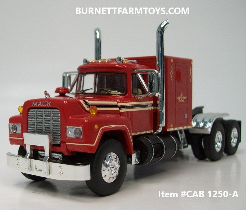 Mack R Model Red Item #CAB 1250-A Red Mack R Model 60-inch Sleeper - 1/64 Scale - DCP b ...